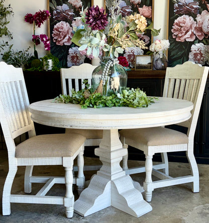 Callie 48&quot; Round Table-White Wheat