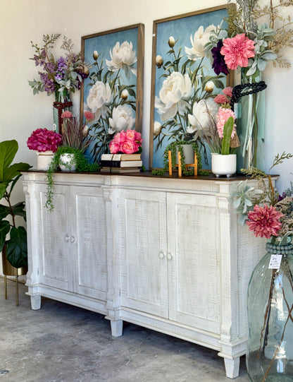 Allison 4 Door Console-White Wheat/Honeywood™