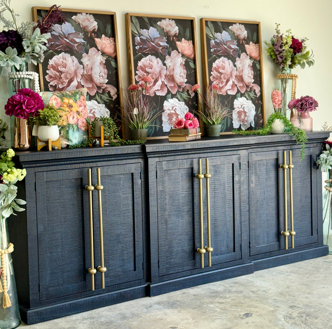 Kylie Console-Deep Blue/Gold