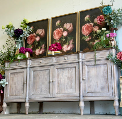 Celine 4 Door Console-Soft Drift/Honeywood