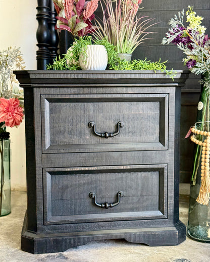 Willow Nightstand-Handrubbed Black