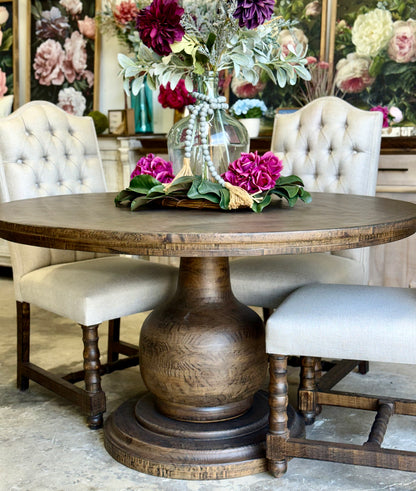 Lilly 54" Round Pedestal Dining Table-Honeywood™