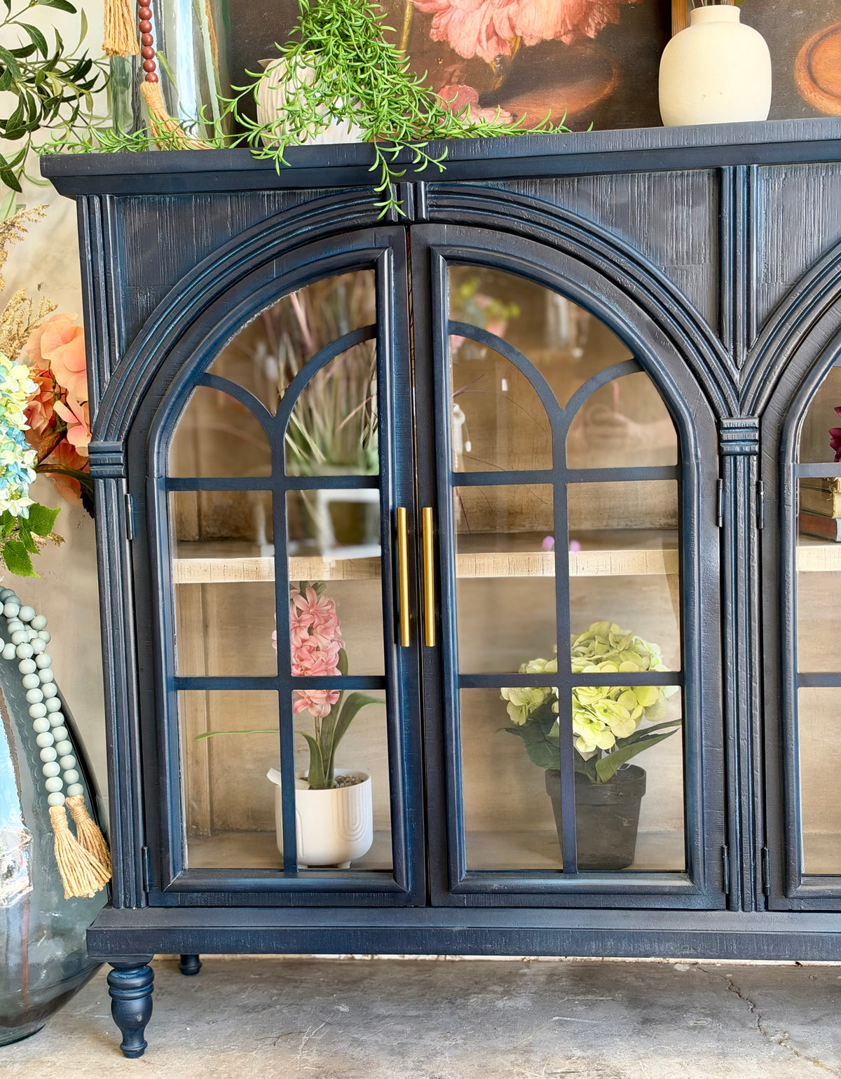 Colette Console-Deep Blue/Cappuccino