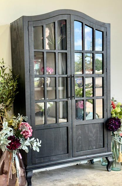 Felicity Arched Vitrine-Black/Honeywood™