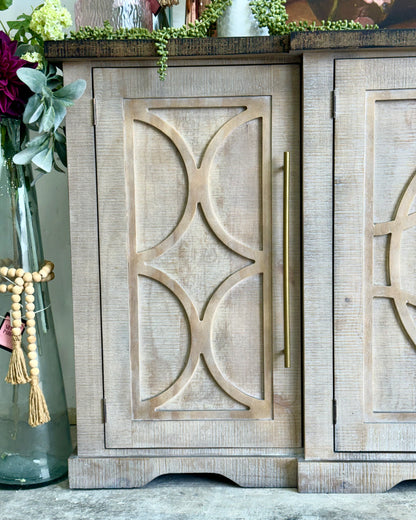 Circle Door Console-Soft Drift/Honeywood™
