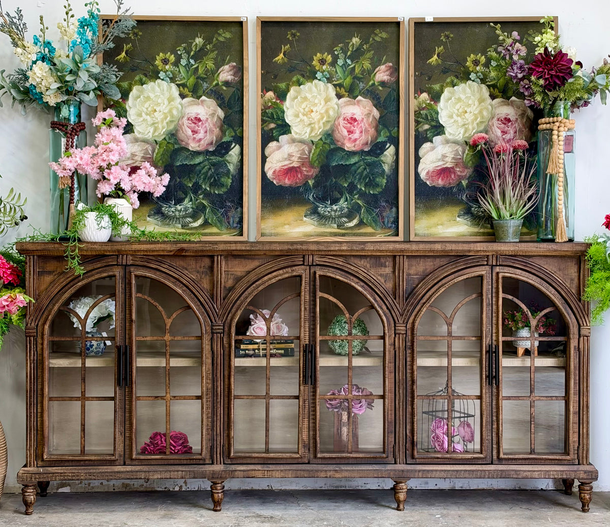 Colette 6 Door Console-Honeywood/Dove