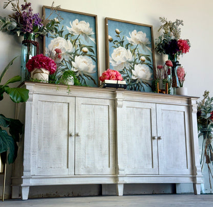 Allison 4 Door Console-White Wheat/Honeywood™