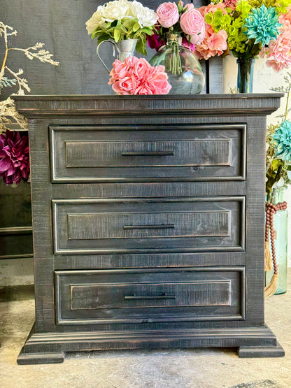 Jessica Nightstand-Handrubbed Black