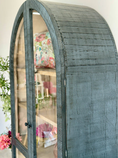 Melody Domed Vitrine- Blue Dusk/Cappuccino