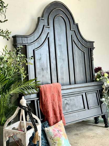 Madison Queen Bed-Handrubbed Black