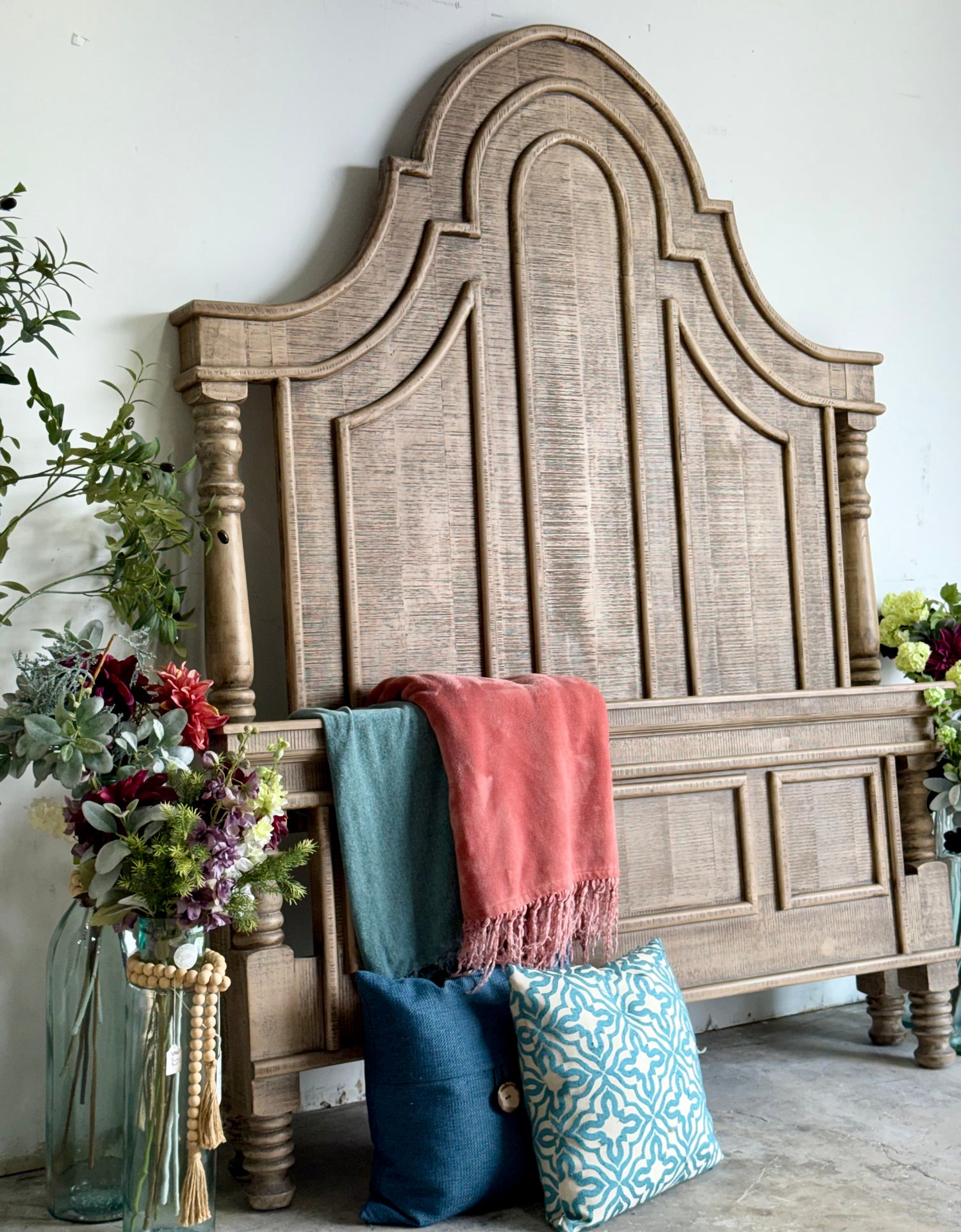 Madison Queen Bed-Sandstone