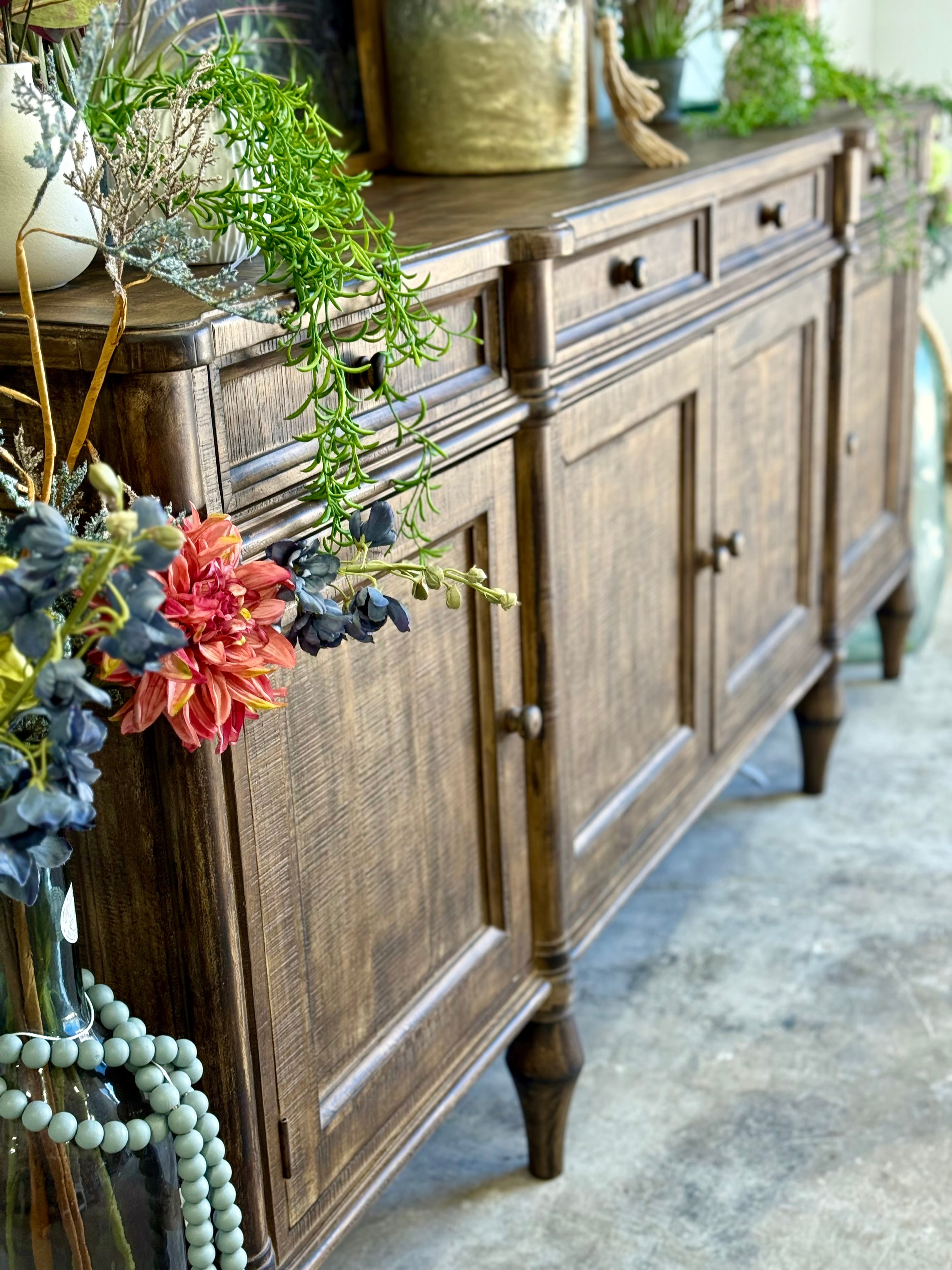 Celine 4 Door Console-Pecan