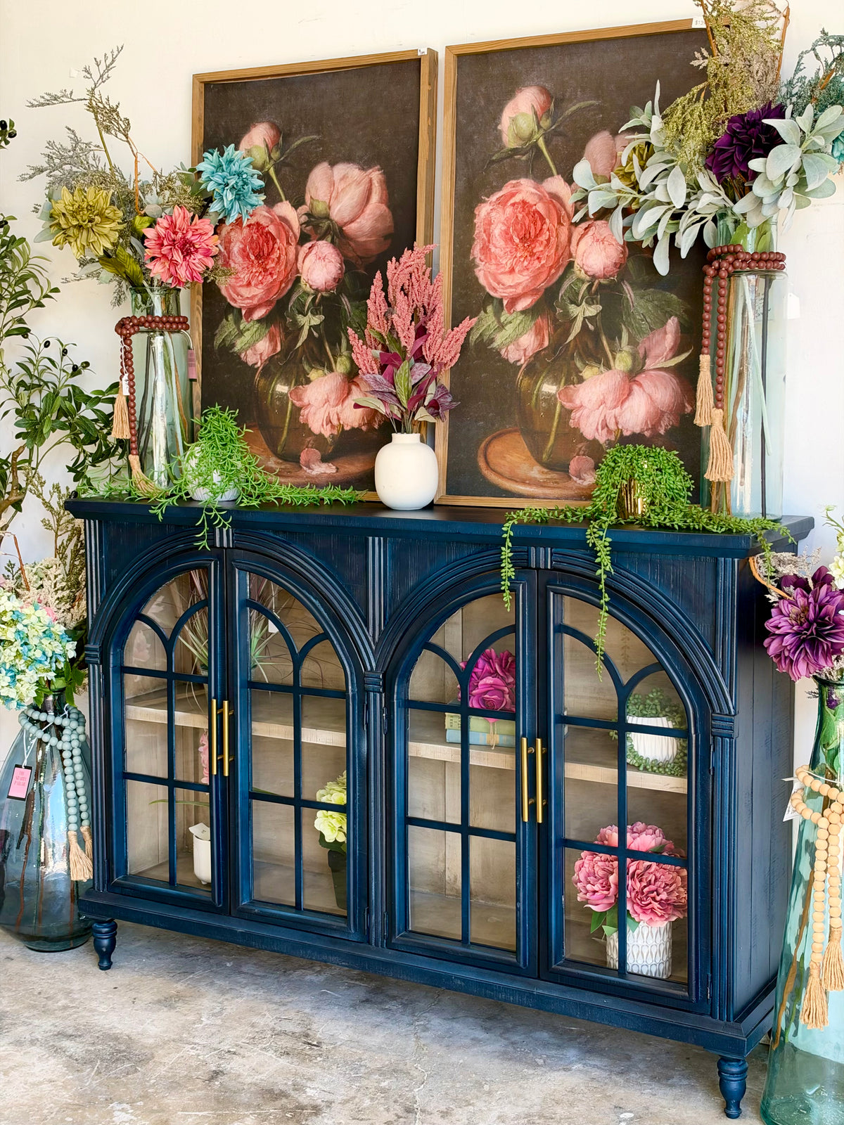 Colette Console-Deep Blue/Cappuccino