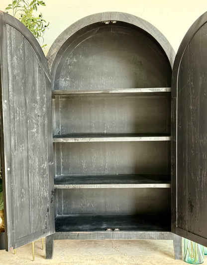Georgia Domed Vitrine- Handrubbed Black