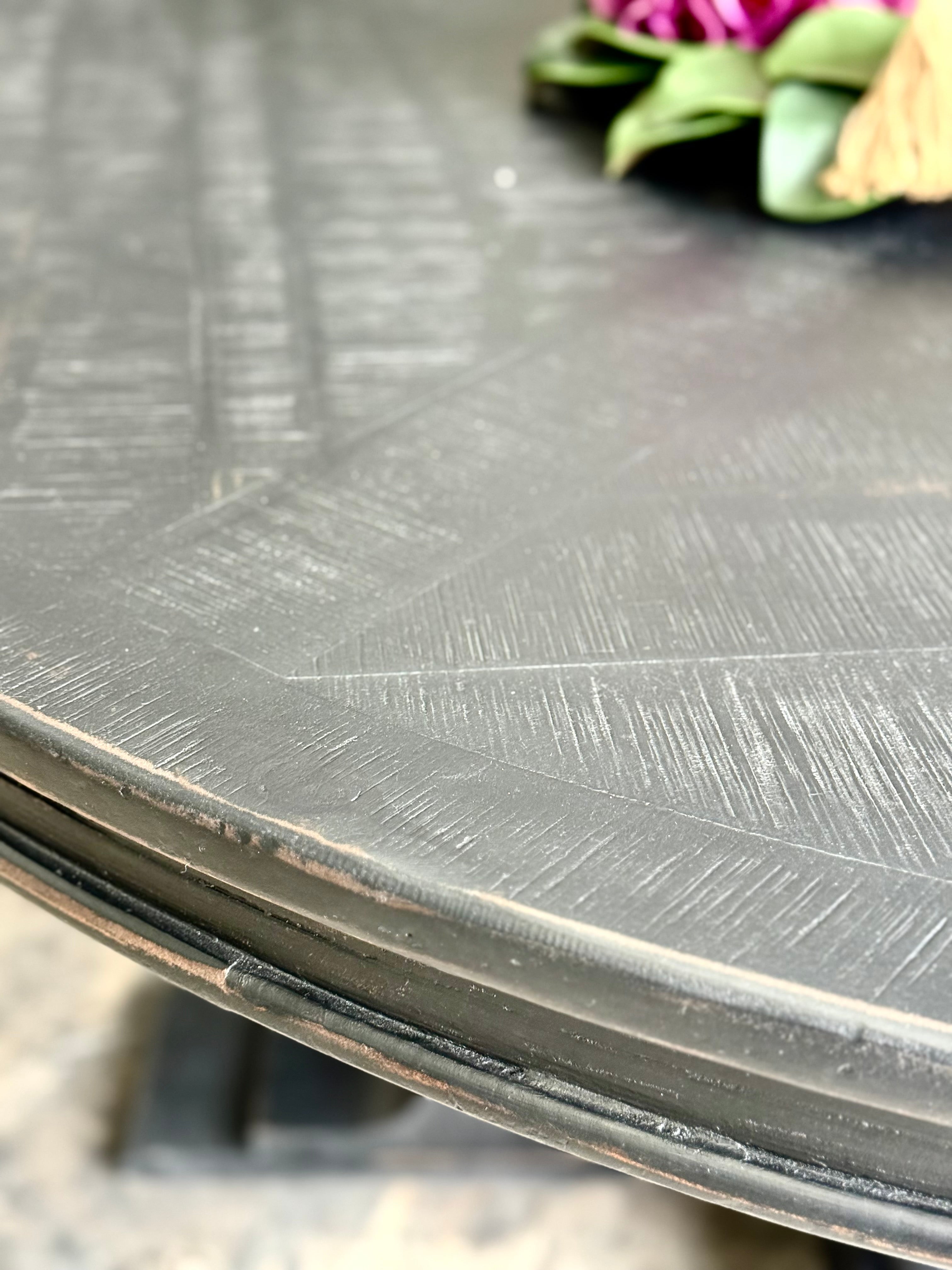 Kennedy 63" Round Dining Table-Handrubbed Black