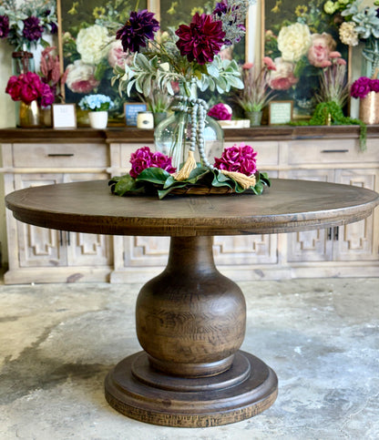 Lilly 54" Round Pedestal Dining Table-Honeywood™