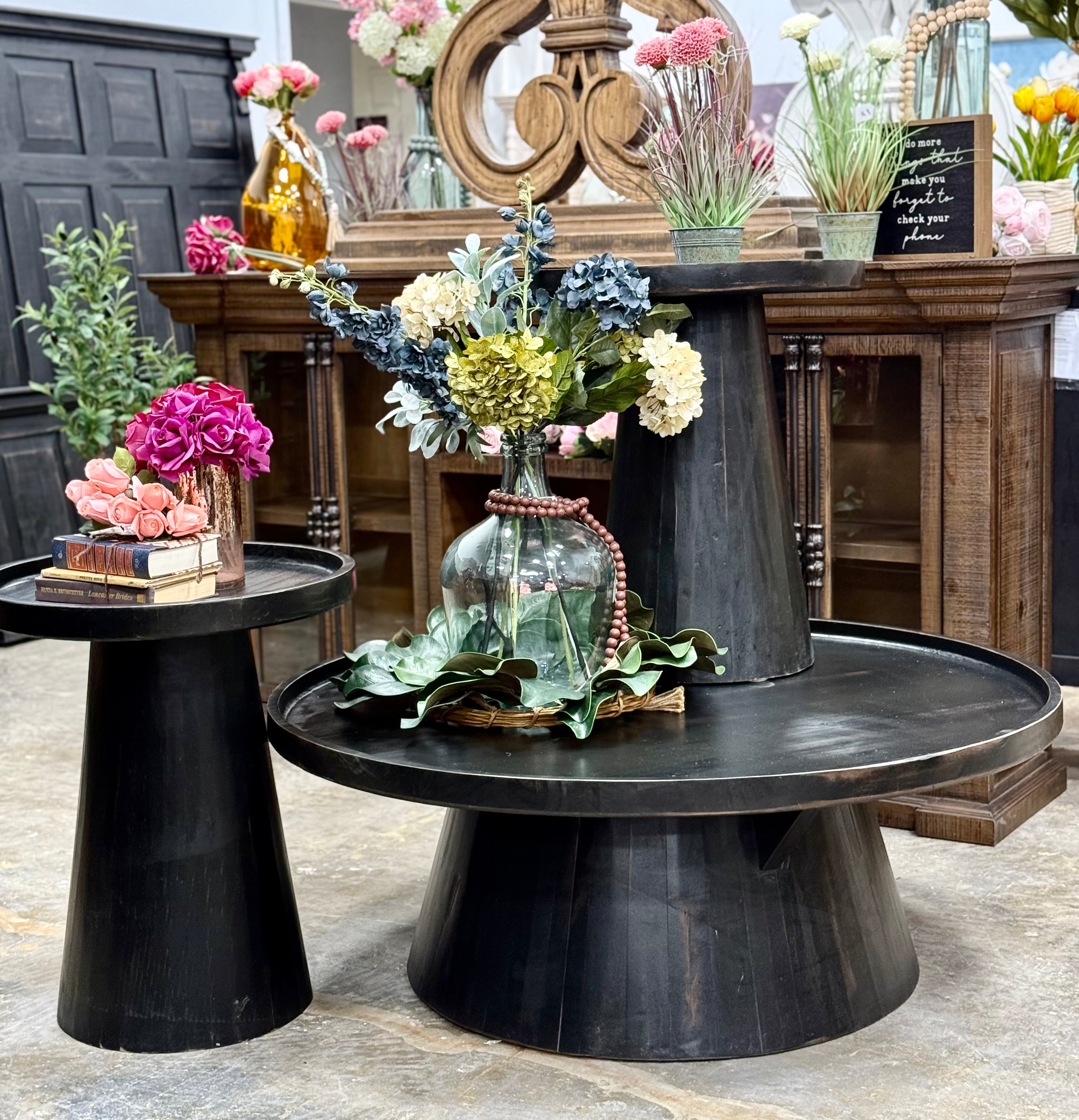 Kennedy Side Table-Handrubbed Black