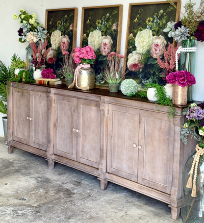Allison 108" 6 Door Console-Soft Drift/Honeywood™