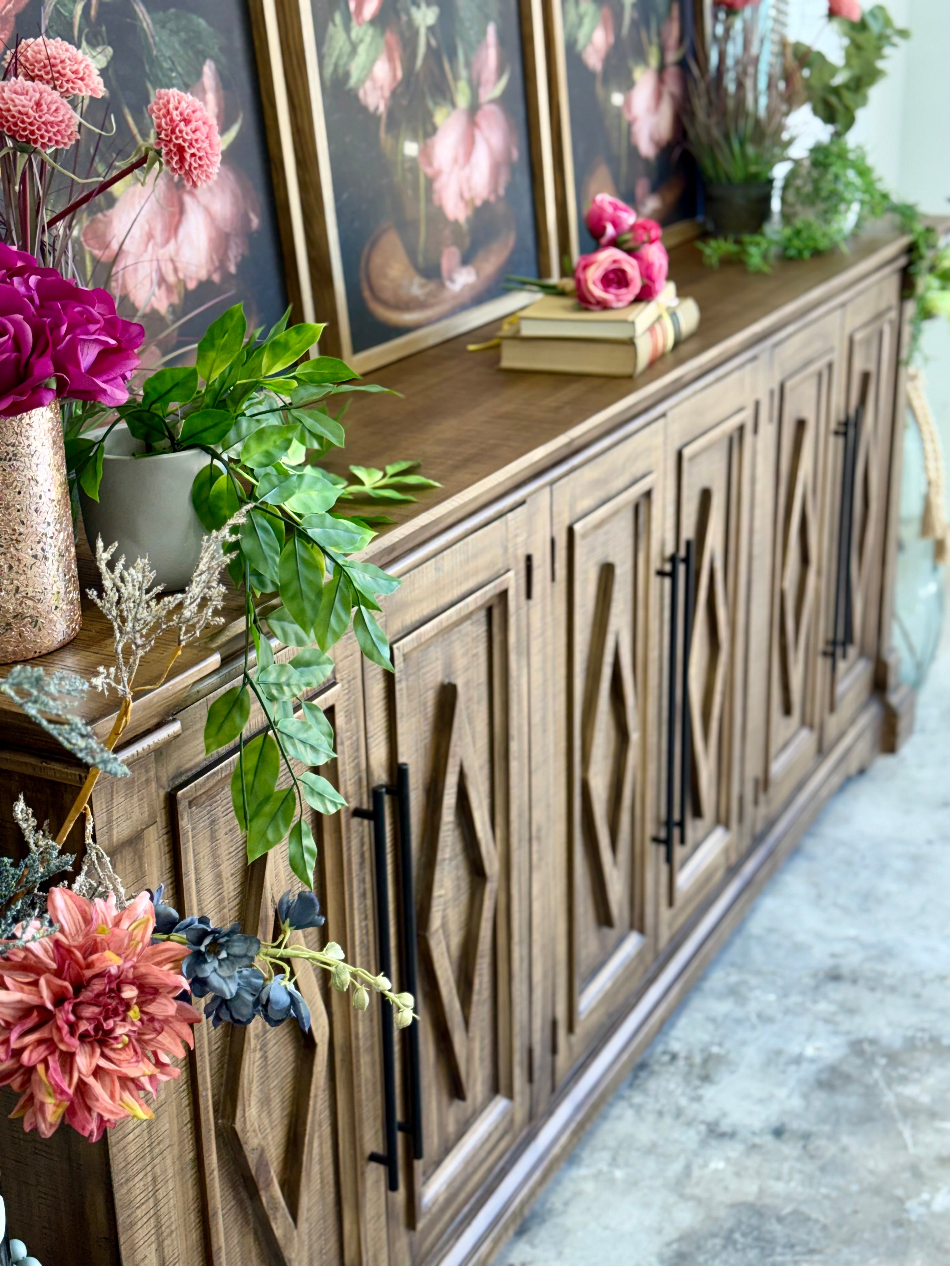 Chloe 6 Door Console-Timber