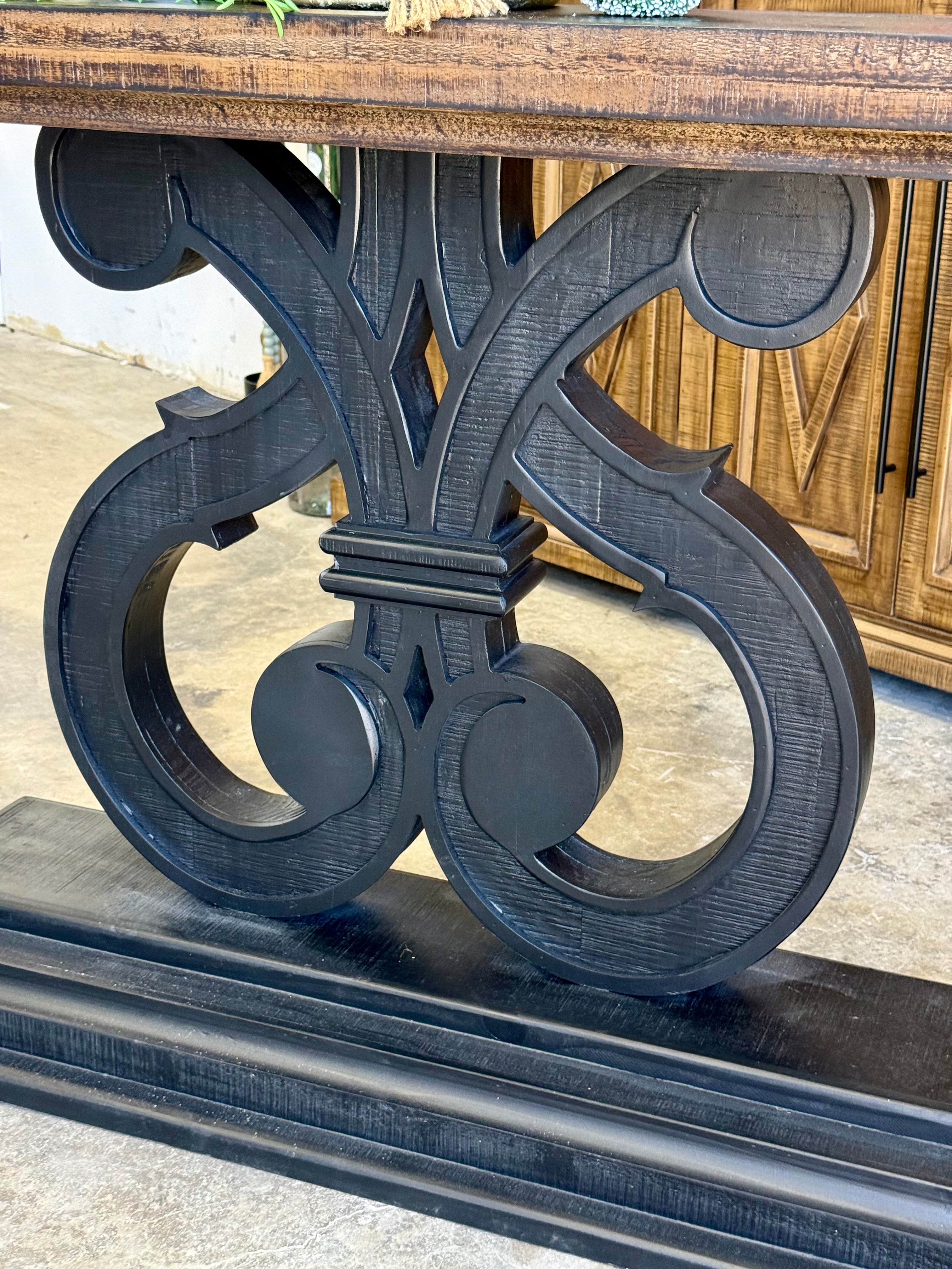 Harp Entryway-Black/Honeywood