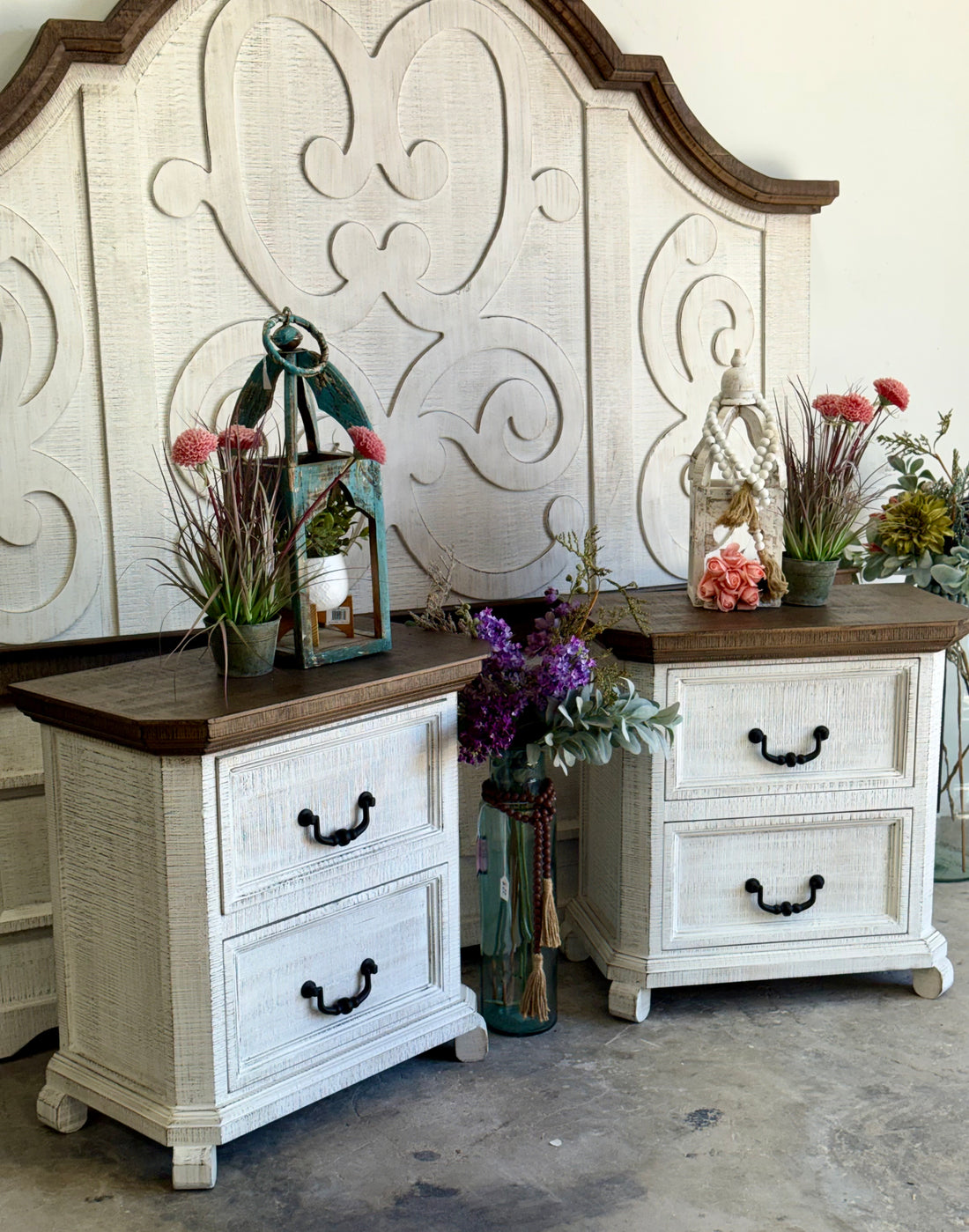 Harper Nightstand- White Wheat/Honeywood™