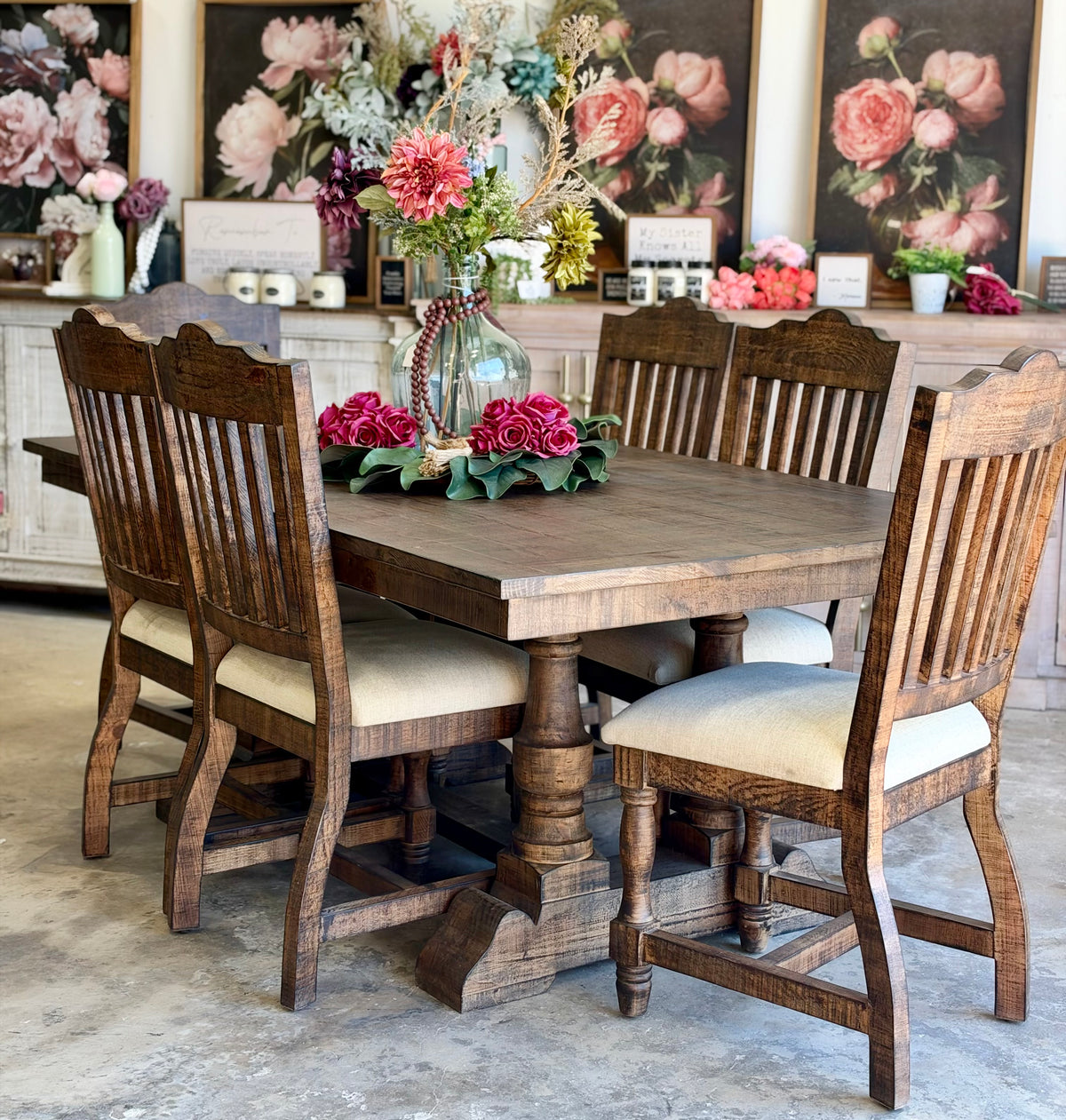 Ella 76" Dining Table Set With Chairs-Honeywood™