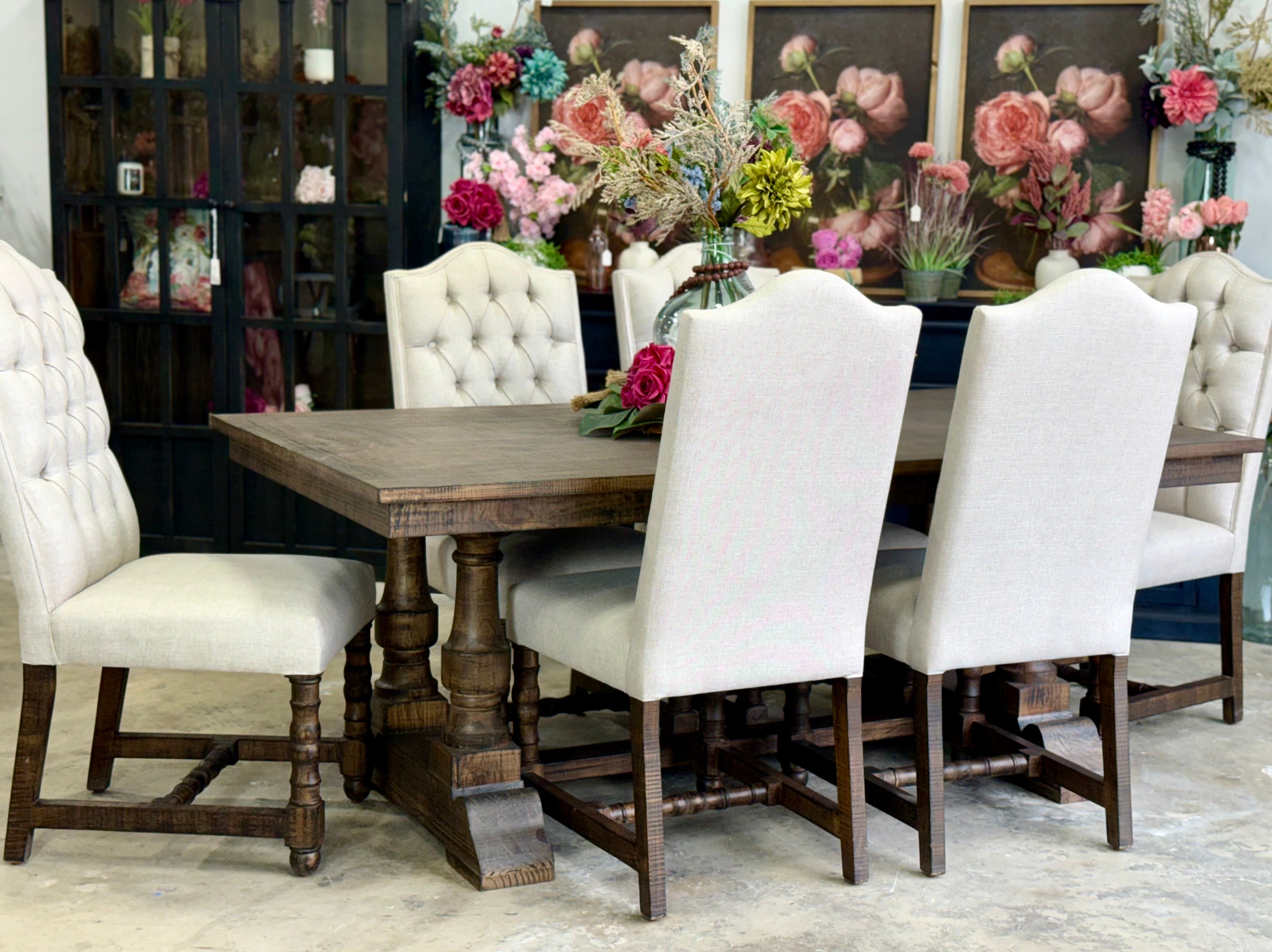 Ella 76" Dining Table With 6 Chairs-Honeywood™