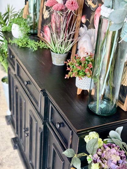 Lindsey 4-Door Console-Handrubbed Black