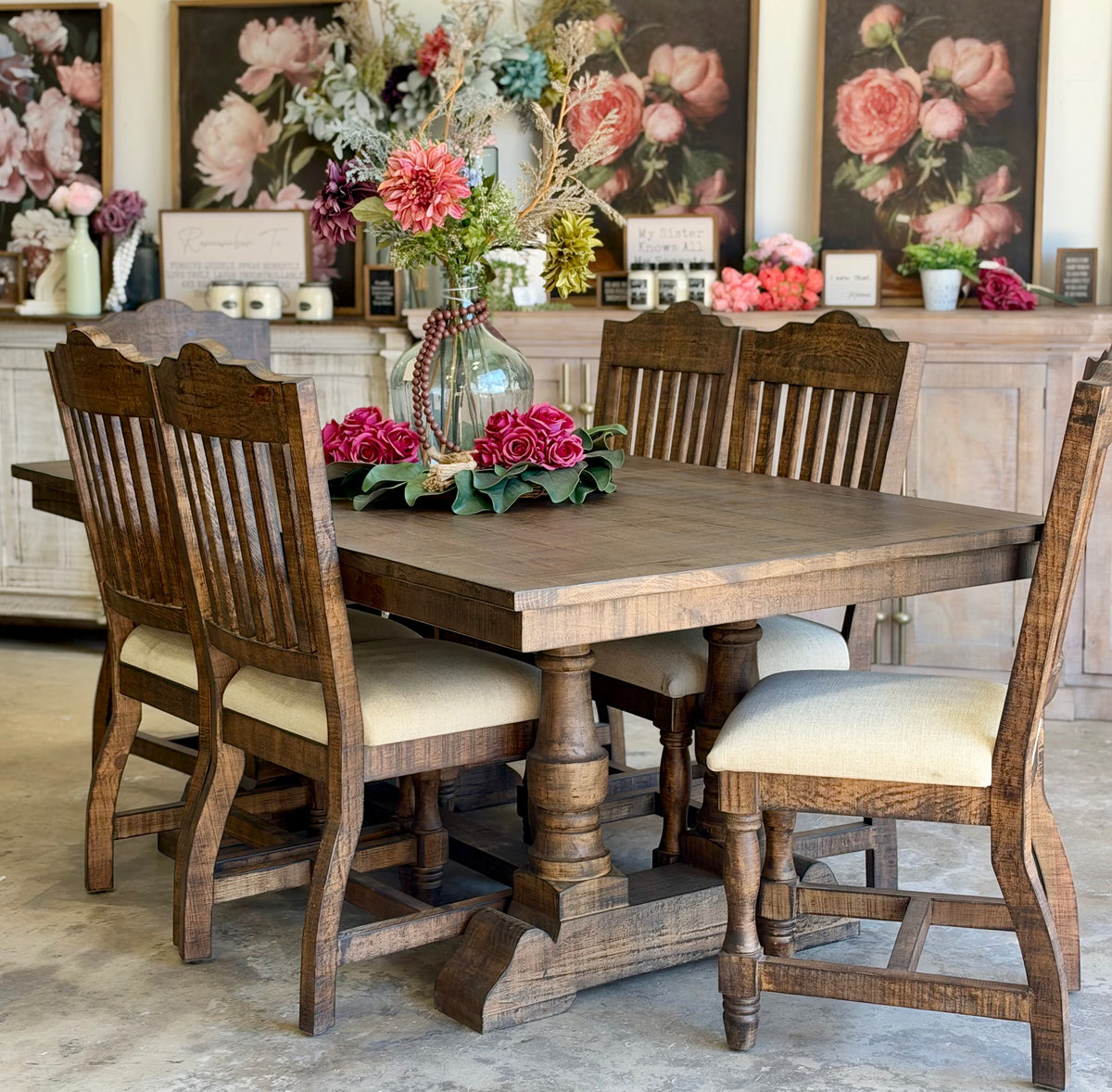 Ella 76" Dining Table Set With Chairs-Honeywood™