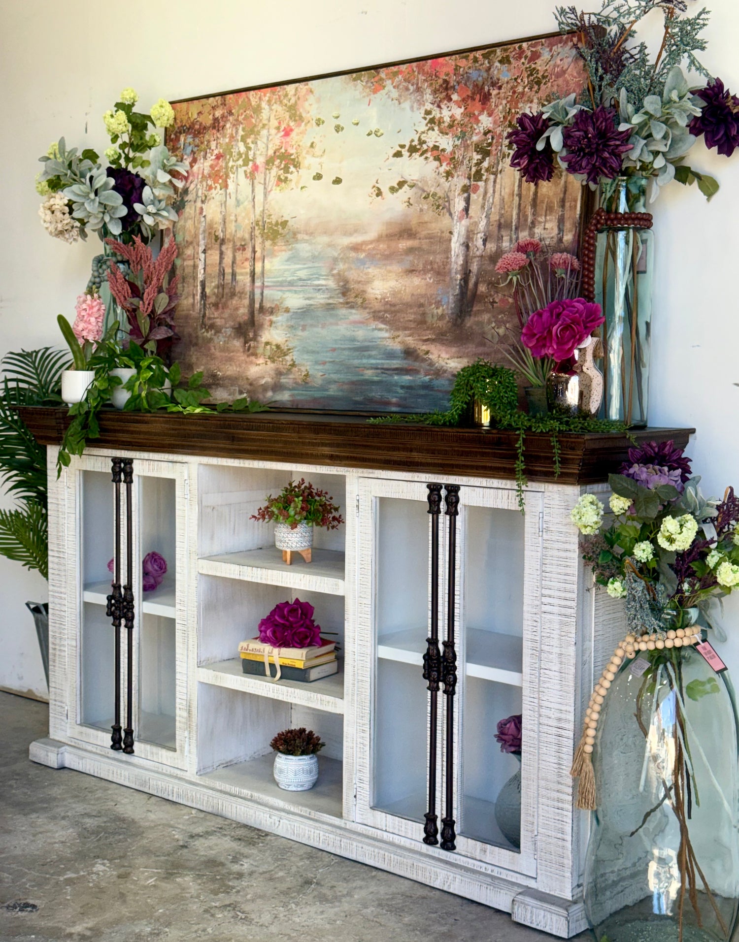 Blakely 4 Door Console-Gray Wheat/Honeywood™