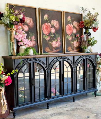 Colette 6 Door Console-Black/Sparrow
