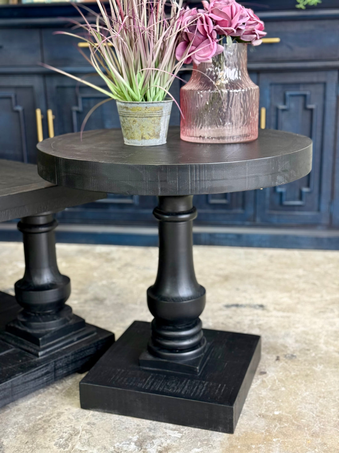 Brooklyn Side Table-Handrubbed Black