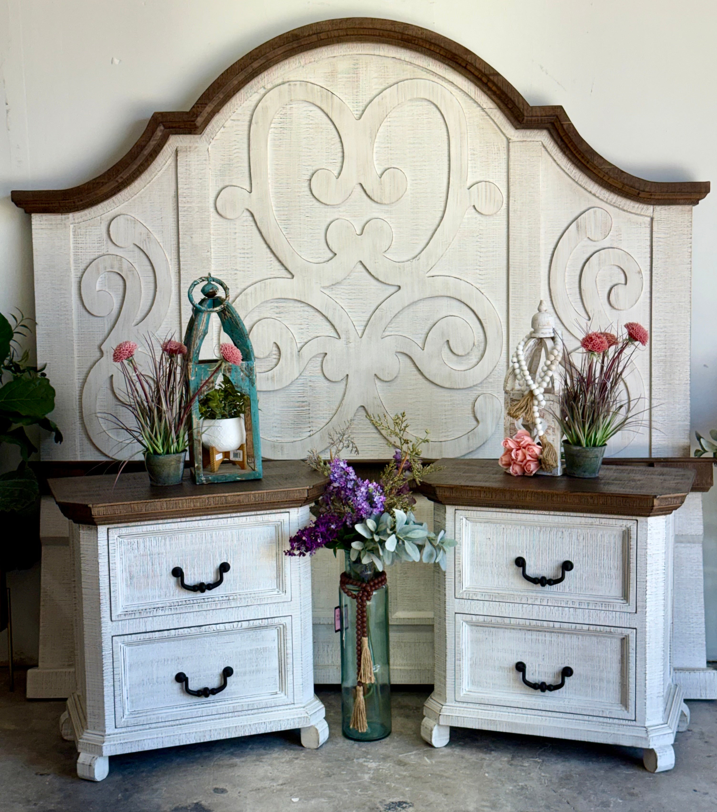 Harper Nightstand- White Wheat/Honeywood™