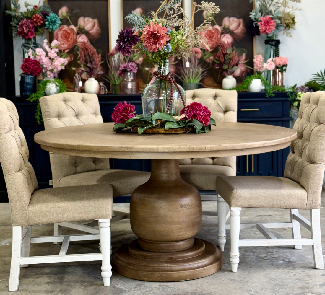 Lilly 60" Round Table-Cappaccino