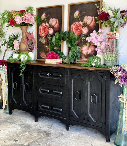 Cora Console-Black/Honeywood™