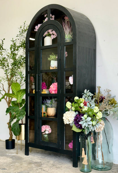 Claire Dome Vitrine- Black/Sparrow