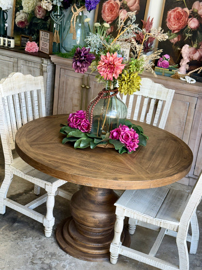 Clara 47" Round Dining Table-Timber