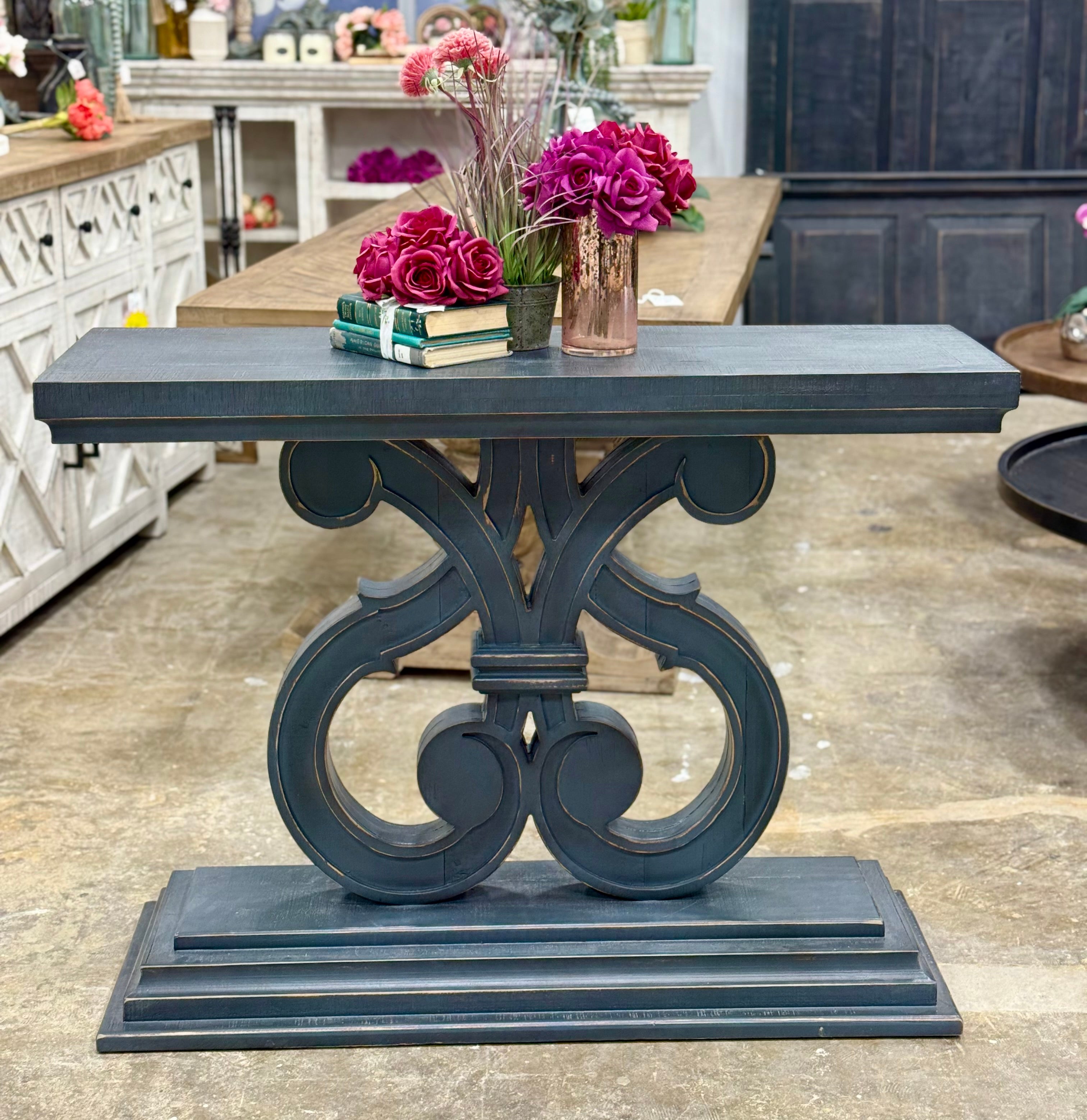 Harp Entryway Table-Blue Haze™