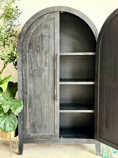 Georgia Domed Vitrine- Handrubbed Black