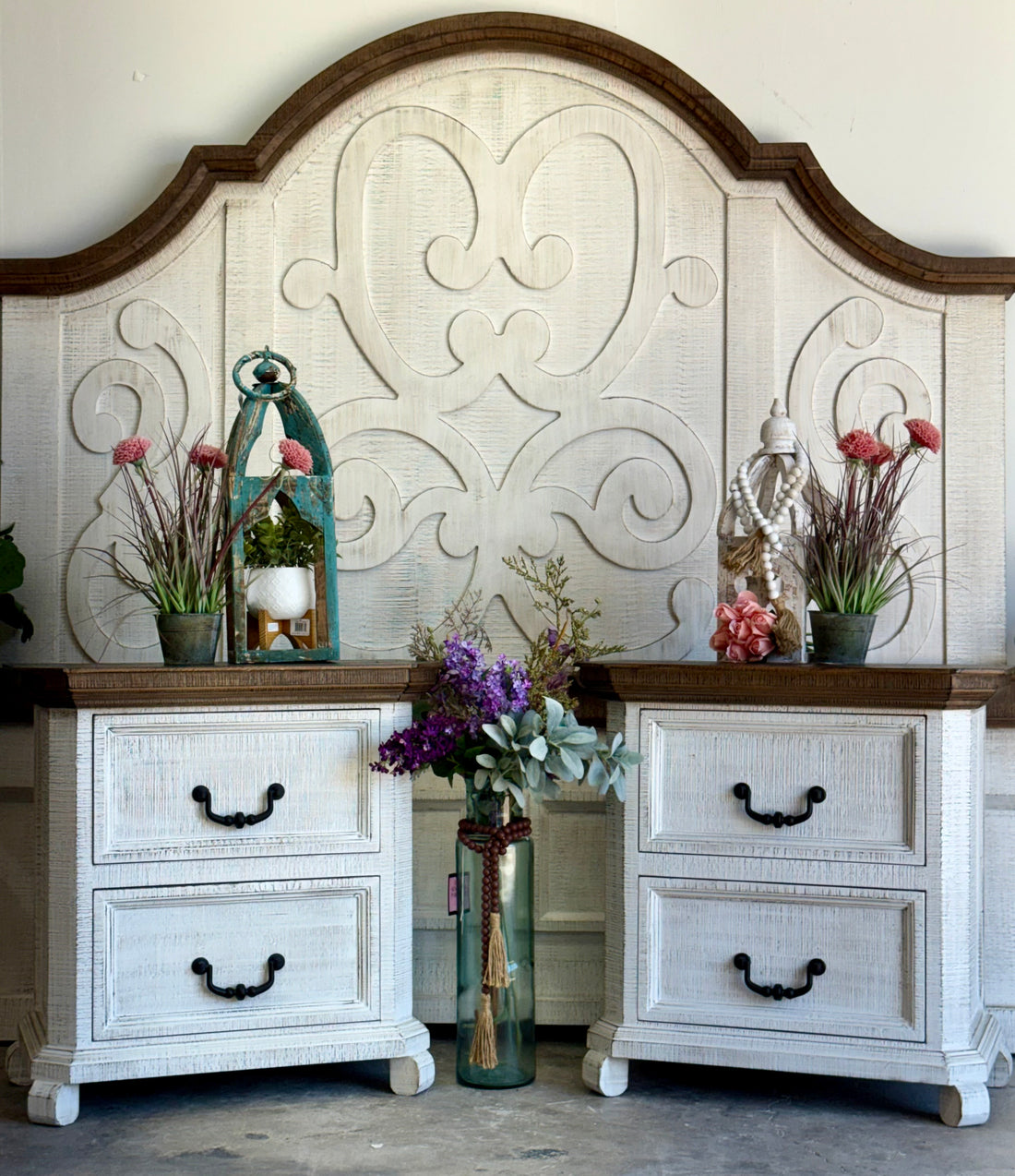 Harper Nightstand- White Wheat/Honeywood™