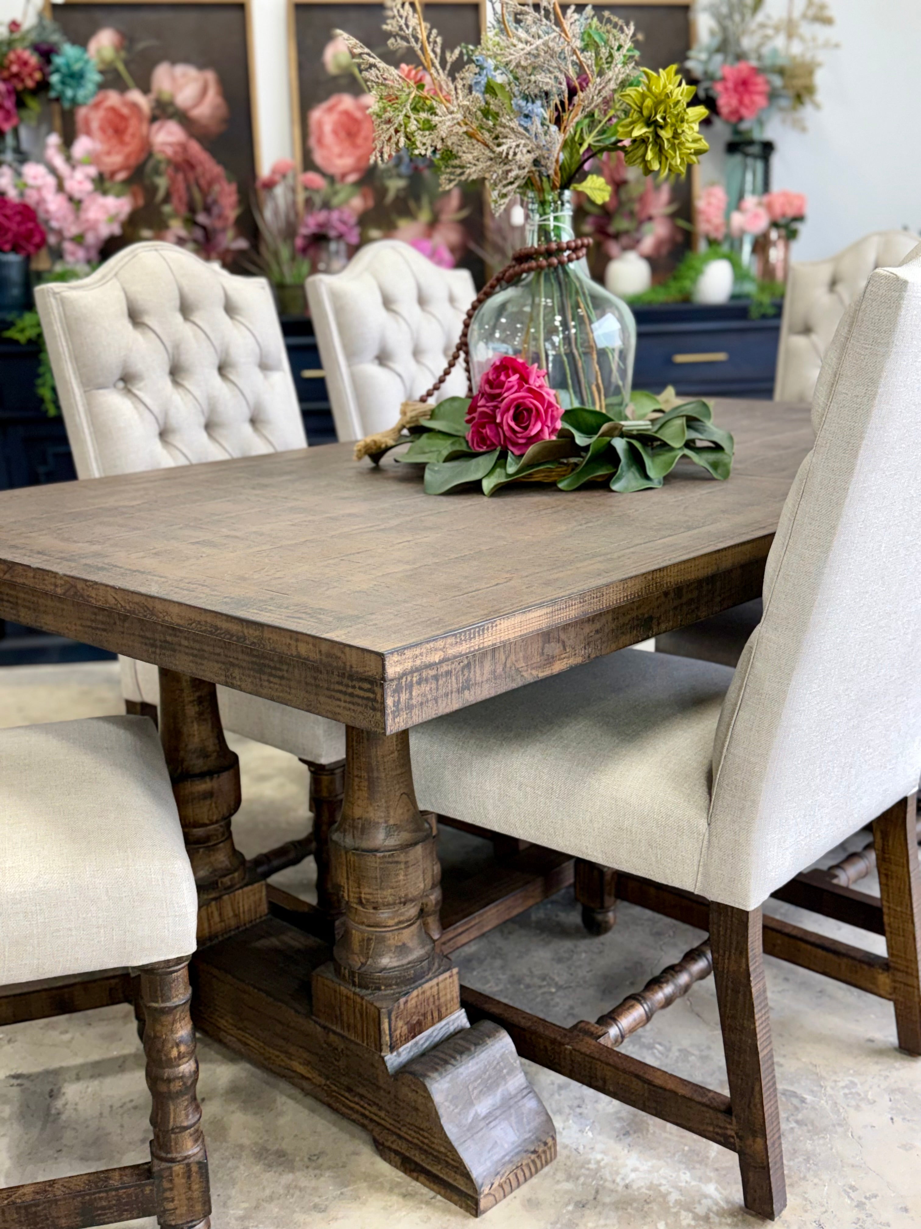 Ella 76" Dining Table With 6 Chairs-Honeywood™