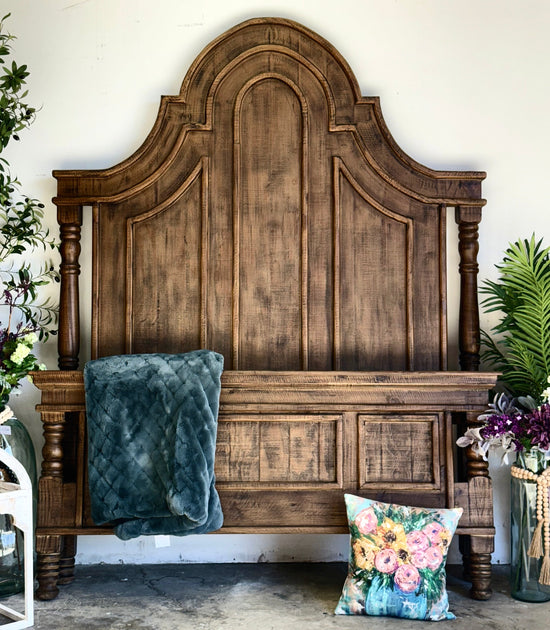 Madison Queen Bed-Honeywood