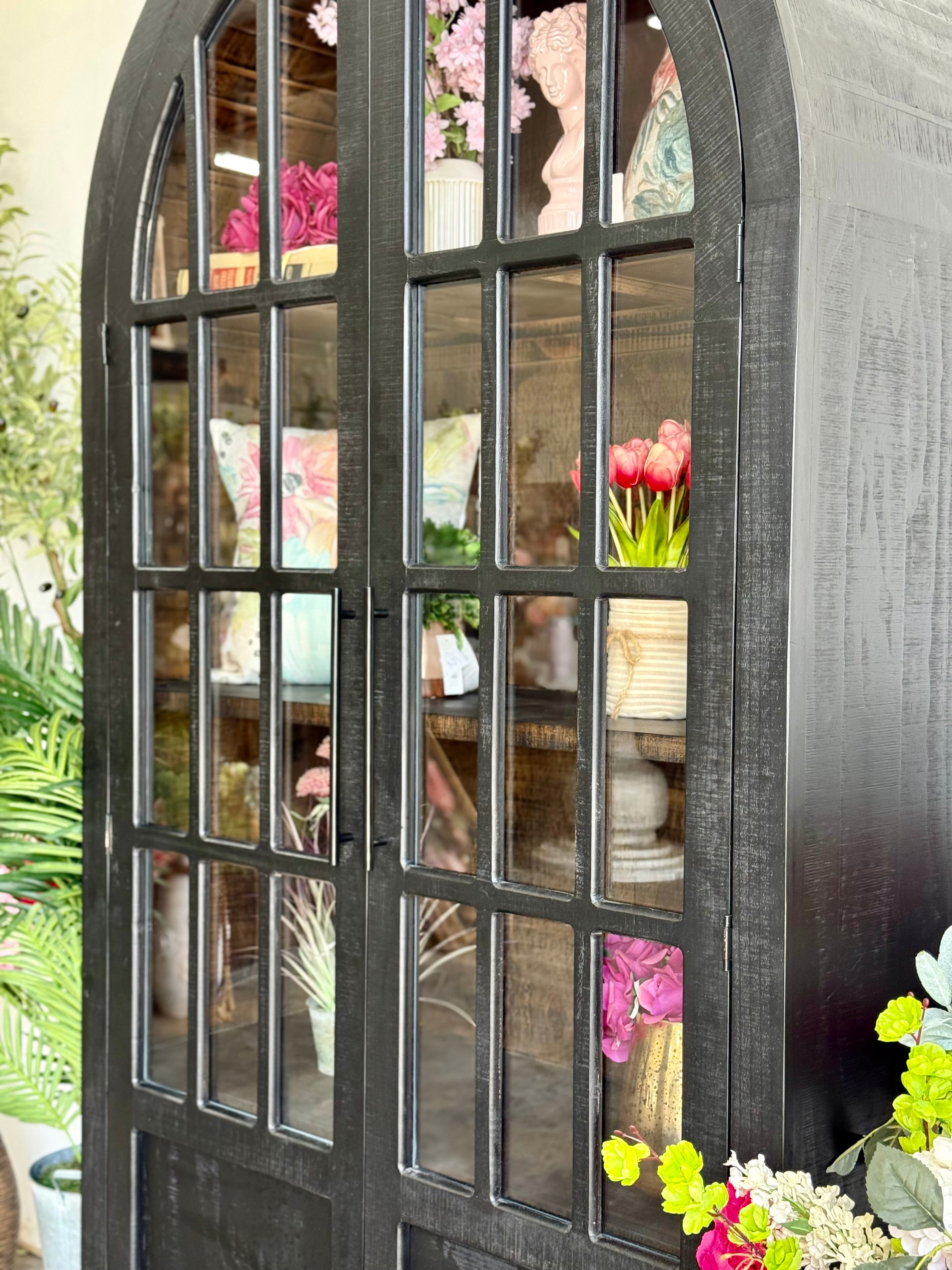 Cherish Dome Vitrine-Black/Honeywood™
