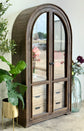 Avery Domed Vitrine-Honeywood/Dove
