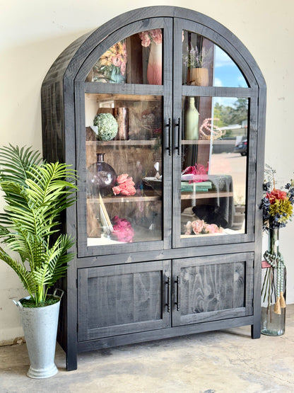Rose Domed Vitrine-Black/Sparrow