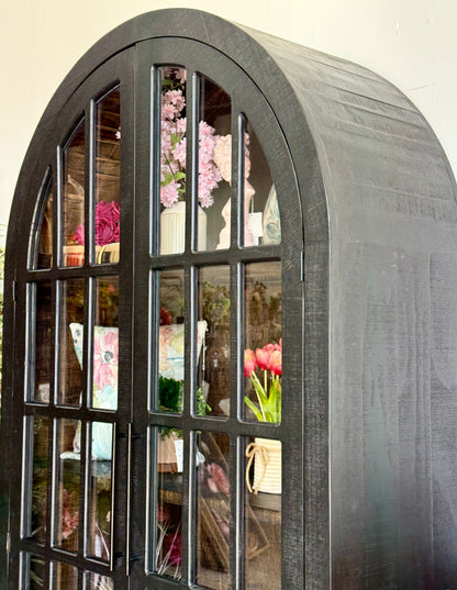 Cherish Dome Vitrine-Black/Honeywood™