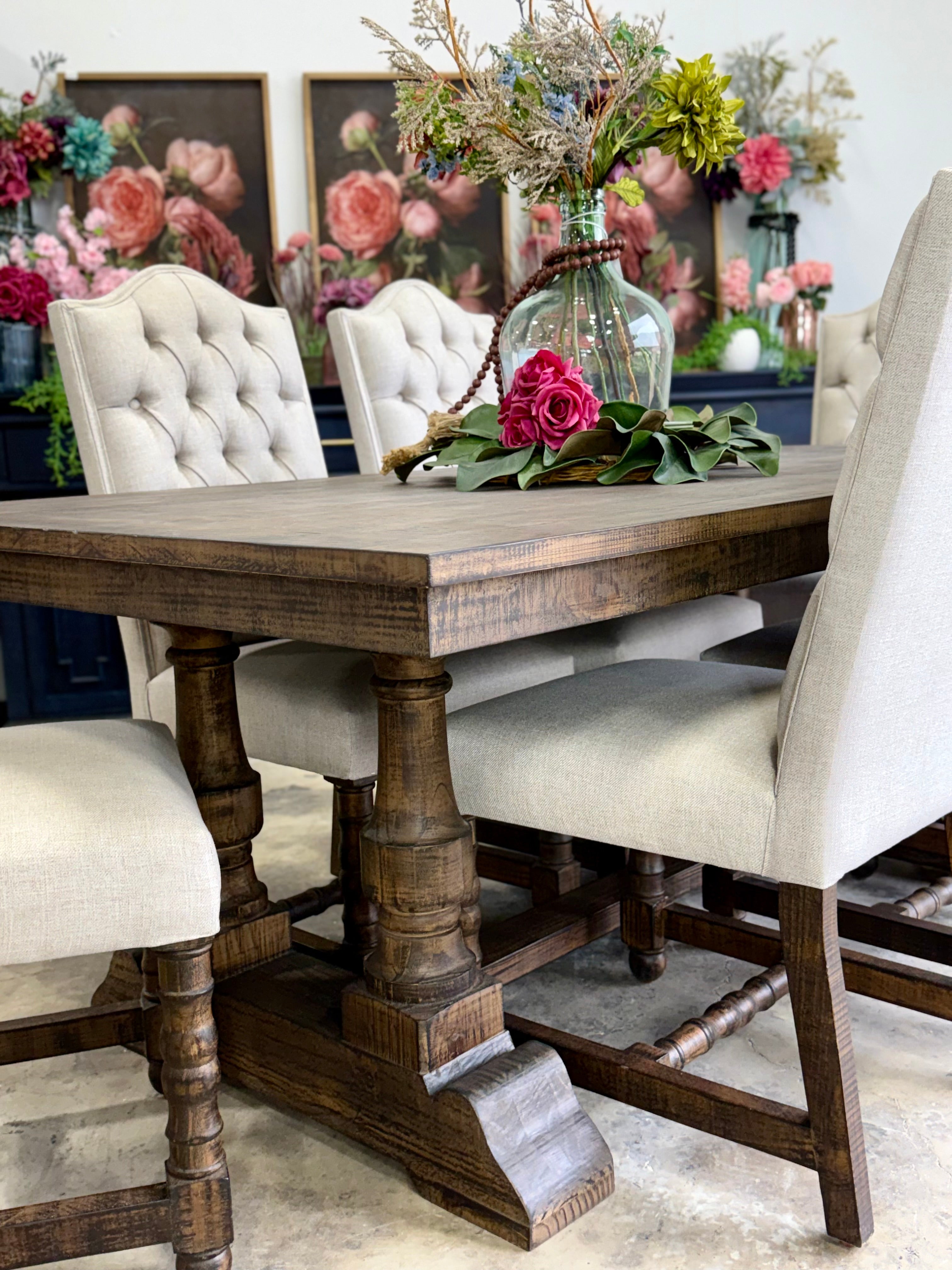 Ella 76" Dining Table With 6 Chairs-Honeywood™