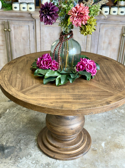 Clara 47" Round Dining Table-Timber