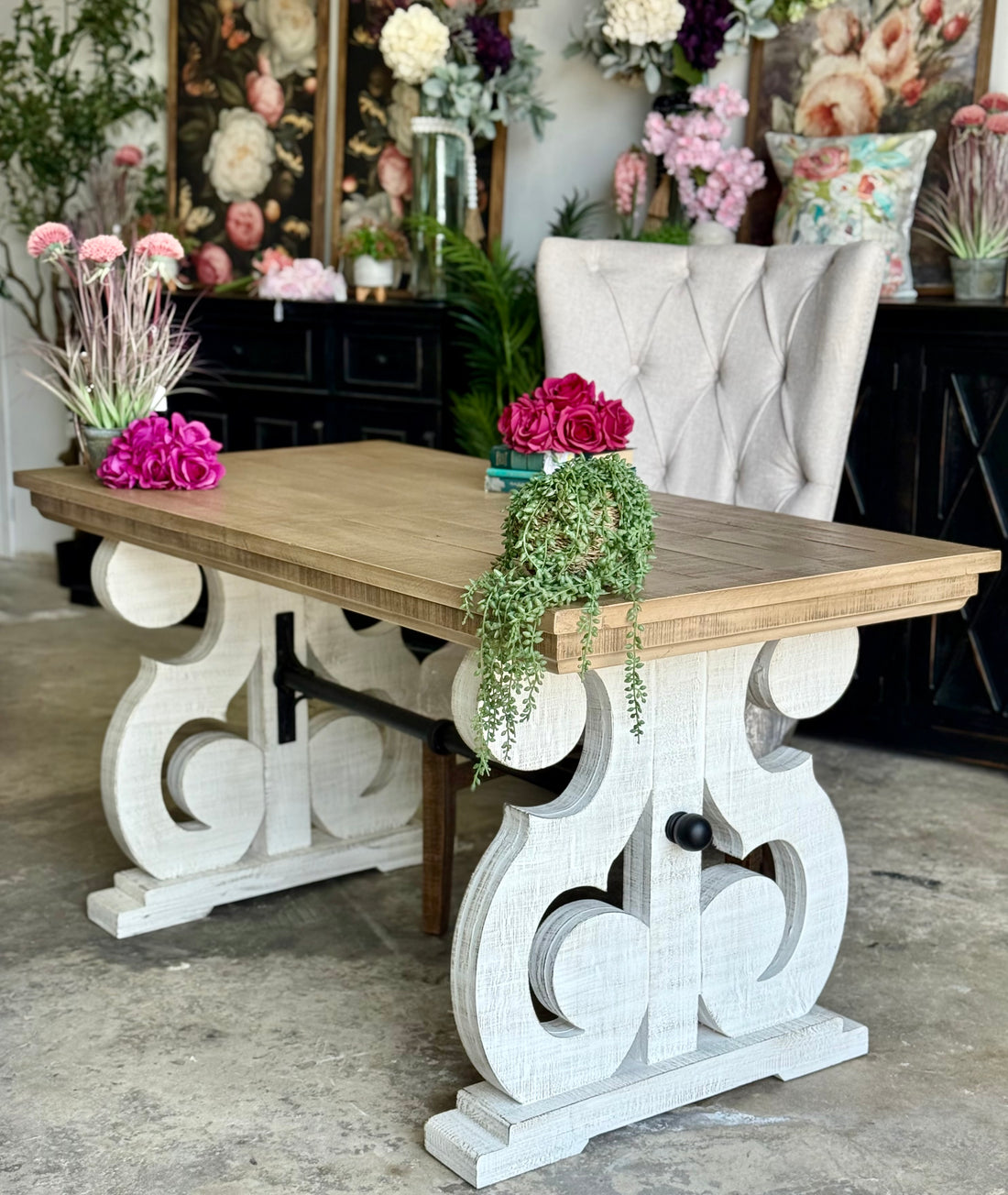 Harpwell  Desk-White Wheat/Dove
