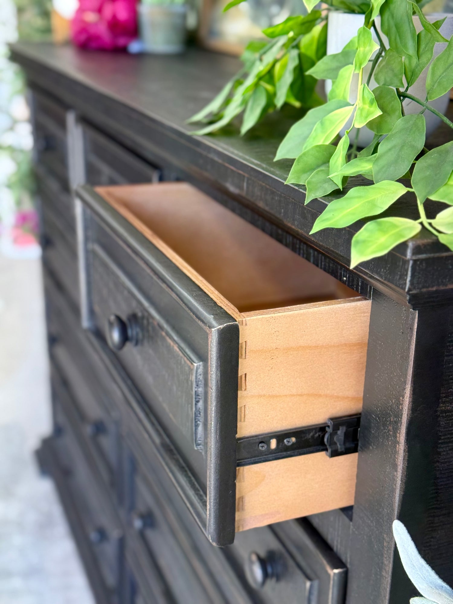 Charlotte Dresser-Handrubbed Black